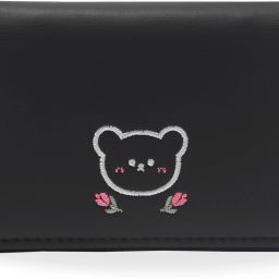 Women Black Artificial Leather Wallet-image-14