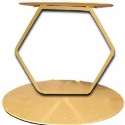Metal Hexagon Floating Cake Decor Tier Cake Spacer Separator Brass Cake Server-image-17