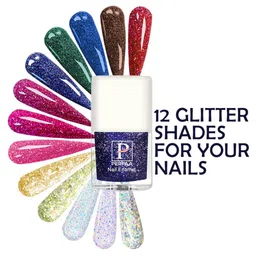 PERPAA Set Of 6 Glitter Light Flashing Sparkly Gel Nail Polish - 5ml Each image 4