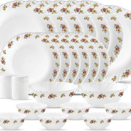 Pack of 23 Opalware Novo Collection Petite Roses Dinner Set-image-93