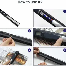 microware A4 Document Scanner Handheld for Photo, Receipt, Books, JPG/PDF Format Selection Corded & Cordless Portable Scanner image 5