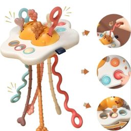 Sensory Baby Toys, Silicone Pull String Toy for Toddlers Rattle-image-92