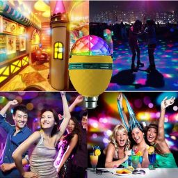 mafya Diwali Sale 360 Degree LED Crystal Rotating Bulb Magic Disco LED Light, LED Rotating Bulb Light Lamp Colorful Magic DJ Laser Light Lighting Disco Party Bulb for Party Home Diwali Decoration, Single Disco Ball image 5
