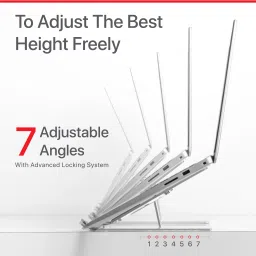 MegaStro Pro Edition Laptop Stand for Desk with 7 Adjustable Angles comes with a Mobile Stand, A Set Wire Protector and 2 Pouches Laptop Stand image 3