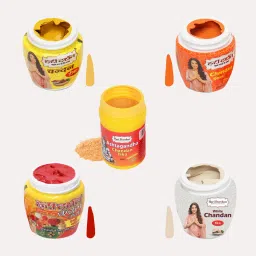 Combo Chandan | Kesar | Ashtagandha| Kumkum Roli Tika | White Pack of 5-25