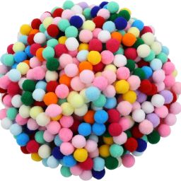 500 PCS Multicolor Mix 2 cm Sized POM POM Balls for Decorations For Crafts-image-46