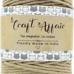 | Single Strand Cotton Macrame Cord (10 M, 3mm) | DIY-Project - Chiku Beige-0