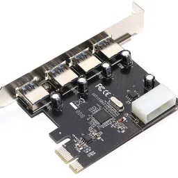 WiredCom PCI Express Card 4 Port USB 3.0 with 5V 4-Pin Power Connector up to 5 Gbps Speed Lan Adapter image 2