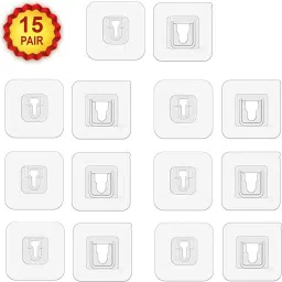 (PACK OF 10) Male/Female Sticker Hooks for Bathroom/Kitchen/Multiuse 1.139 Hook 1-image-73