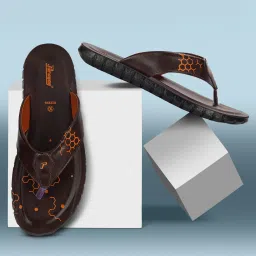 Men PUK2225G Men's Slip-on Brown Sandals for Men | Comfortable Sole & Durable Sandal-picture-7
