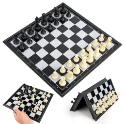 Magnetic Chess Board Game with Magnetic Pieces Portable Chessboard for Kids 2.5 cm Chess Board-60
