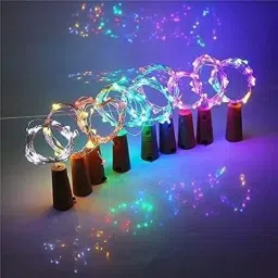 20 LEDs 2.03 m Multicolor Flickering Bulb Rice Lights-8