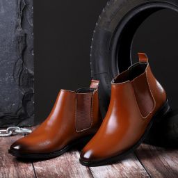 Trendy Premium Lightweight Chalsea Boot/Riding Chalsi Solid Outdoor Formal Shoes Slip On For Men-image-43