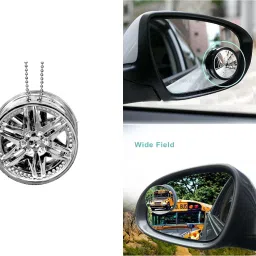 Alloy Wheel Style Hanging Car Air Freshener Gel Perfume Car Hanging Ornament Manual Rear View Mirror, Blind Spot Mirror For Universal For Car Universal For Car (Right, Left) Car Hanging Ornament-image-19