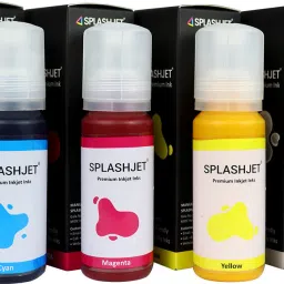 Splashjet Sublimation Ink for Ep L3110, L3101, L3115, L3150 Printer - (70gm x 4 Color) Black + Tri Color Combo Pack Ink Bottle-21