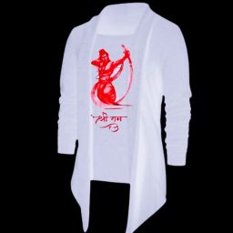 Men Sleeveless White Shrug-image-107