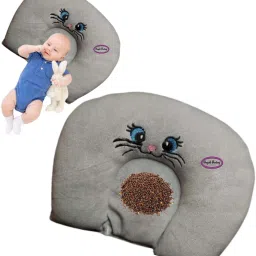 U-Shape Kitty Design New Born Baby Pillow, Ideal for Round Head Shaping Takiya Mustard Seeds Animals Baby Pillow Pack of 1-image-25