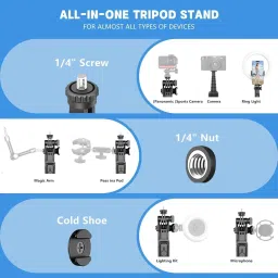 Pharaoh R16-S Super long selfie stick with adjustable handle & SINGLE LIGHT BT Remote Tripod, Monopod Kit, Tripod Kit, Monopod image 3