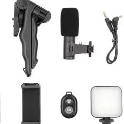 ZEPAD Vlogging Kit for Video Making with Bluetooth, Mic, LED Light & Phone Holder Tripod Kit image 3