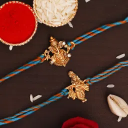 ecraftindia Designer D1213 Assorted Rakhi, Chawal Roli PackSet image 2