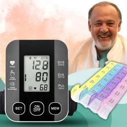 Aika AK-S10 Blood Pressure Monitor with Talking Guidance & MDB-101 Weekly Pill Organizer for Reliable Health Monitoring and Medicine Management I Bp Monitor-17