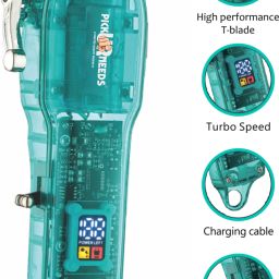 Make Ur Wish Rechargeable Professional Hair Trimmer/Clipper Smart Display Transparent DesignShaver For Men-12