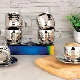 Pack of 12 Stainless Steel Steel Tea Cup, Cup Set, Tea Cup Set Of 6, Tea Cup, Tea Cup Set Double Wall-image-14