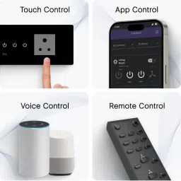 iotics Smart Touch Switch for 4 Lights & 1 Plug, Remote, Mobile App, Alexa, Google Home Smart Switch image 2