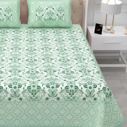 104 TC Cotton Double Jaipuri Prints Flat Bedsheet-picture-23