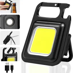 Bright Rechargeable Keychain Flashlights, 1000Lumens COB Mini Flashlight LED Front Light-image-44