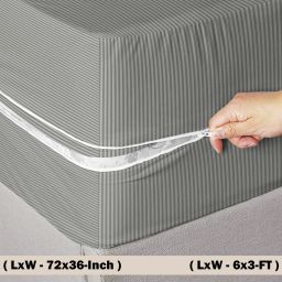 Zippered Single Size Breathable Mattress Cover-image-25