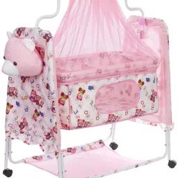 Newborn Baby LittleNest Pink Bassinet Cradle with Mosquito Net-Canopy And Wheels Recommened For Cradle For Baby With Net And Swing kids Cradle Baby Cradle Mosquito Net Cradle baby cradle jhula swing-image-39