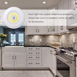eazories Advanced Remote Control Light for Bedroom Wardrobe Warm-COB-3 Light+1 Controller Brightness Adjustable Wireless Dimmable Touch Sensor Control Night Lamp image 4