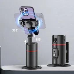 EVAAENTERPRISES Gimbal P02 in Sleek Black Color (2-Axis, 360 Degree Smooth Rotation) 2 Axis Gimbal for Mobile, Camera image 2