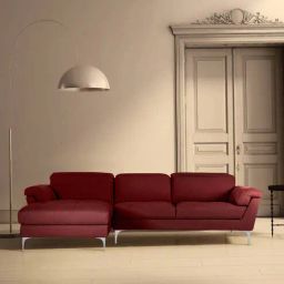 casacraft from pepperfry Honora Leatherette RHS Sectional Sofa in Maroon Color-picture-31