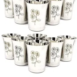 (Pack of 12) Stainless Serving,Unbreakable Drinking Glass Set Water/Juice Glass-image-79