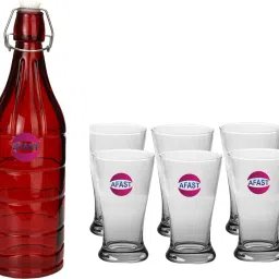 Serving Lemon Set Of Bottle And 6 Glass, 1 Ltr-D79 Jug Bottle Glass Set-image-82