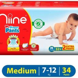 Cottony Soft Baby Diaper Pants with Change Indicator for Overnight Protection -M - M-image-82