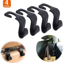 Car Backseat Head Rest Organizer Hook Hanger for Holding Handbag 4 PIECE Car Hanging Ornament-16