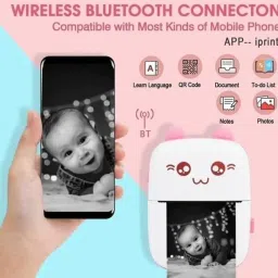 5SUPREME SE-Pocket Printer Portable Mini Printer Bluetooth JHGY1 Multi-function Monochrome Label Printer with Voice Activated Printing Google Assistant image 2