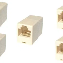 xenee (Pack of 5) LAN/RJ45 Jointer Female Coupler RJ45 Network cat5 cat6 Jointer Lan Adapter-11