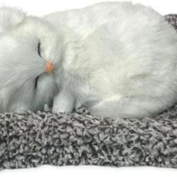 Sleeping Cat Stuffed Animal Fur Soft Toys with Sound for Kids - 25 cm-picture-12