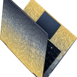 SCOTLON _All Panel_Grey and yellow small triangles_ Vinyl Laptop Skin Compatible for 15.5 inch-image-46