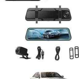 Digital 9.66inch Mirror DVR Full Touch Screen With TFT/Night Vision For Car-222 Black LED-image-18