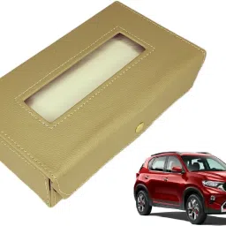 Basic-Beige Tissue Box Leatherette-399 Vehicle Tissue Dispenser-image-83