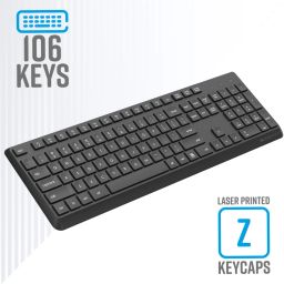 ZEBRONICS Zeb Companion 200 Wireless Combo with Silent Operation Mouse, Power Saving Mode Wireless Standard Desktop Keyboard Compatible with Desktop, Laptop, Mac 1600 DPI, Integrated Multimedia, ON/Off, 2.4GHz Nano Receiver & Plug Play Usage image 4