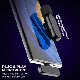 wrader Professional Grade Dual Wireless Collar Mic with Noise Reduction Facility Plug and Play Mic for Youtube Reels Podcast Interview ASMR and Video Recording image 3