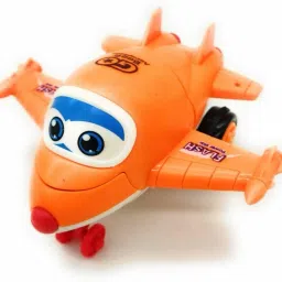 Mini Friction Power Aeroplane Toy with De-Formation Robot Function for Kids|A33-1