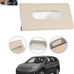 Beige Leatherite Rectangle Shape Fancy Design Tissue Dispencer For Car-308 Vehicle Tissue Dispenser-11