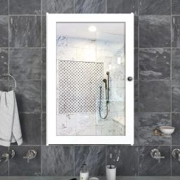 Bathroom Mirror Cabinet I WOODEN I Mirror with Storage I Bathroom Organizer Bathroom Mirror-image-69